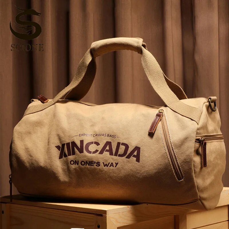 Large Capacity Canvas Travel Sports Bags