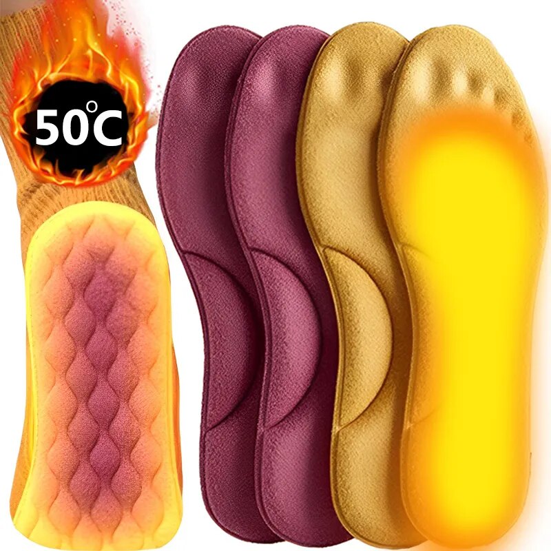 Self-heated Insoles Feet Massage Thermal Thicken Insole Memory Foam Shoe Pads